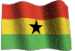 Bandeira Nacional da Repblica de Gana - Usa as cores populares da Pan-African da Etipia.